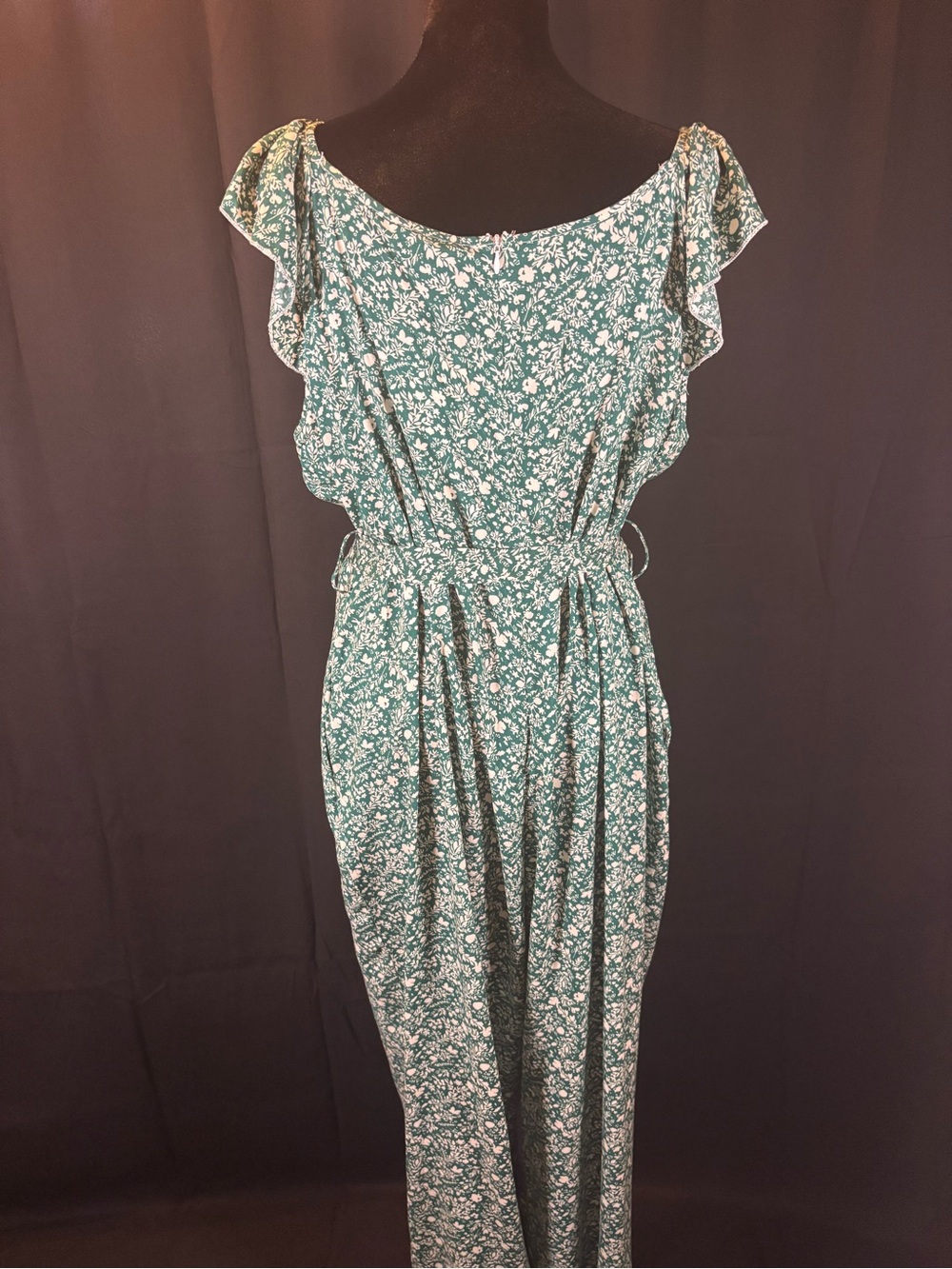BloomChic Teal Floral Jumpsuit - Picture 3 of 6